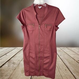 G by Guess Short Sleeve Dress in Mauve
